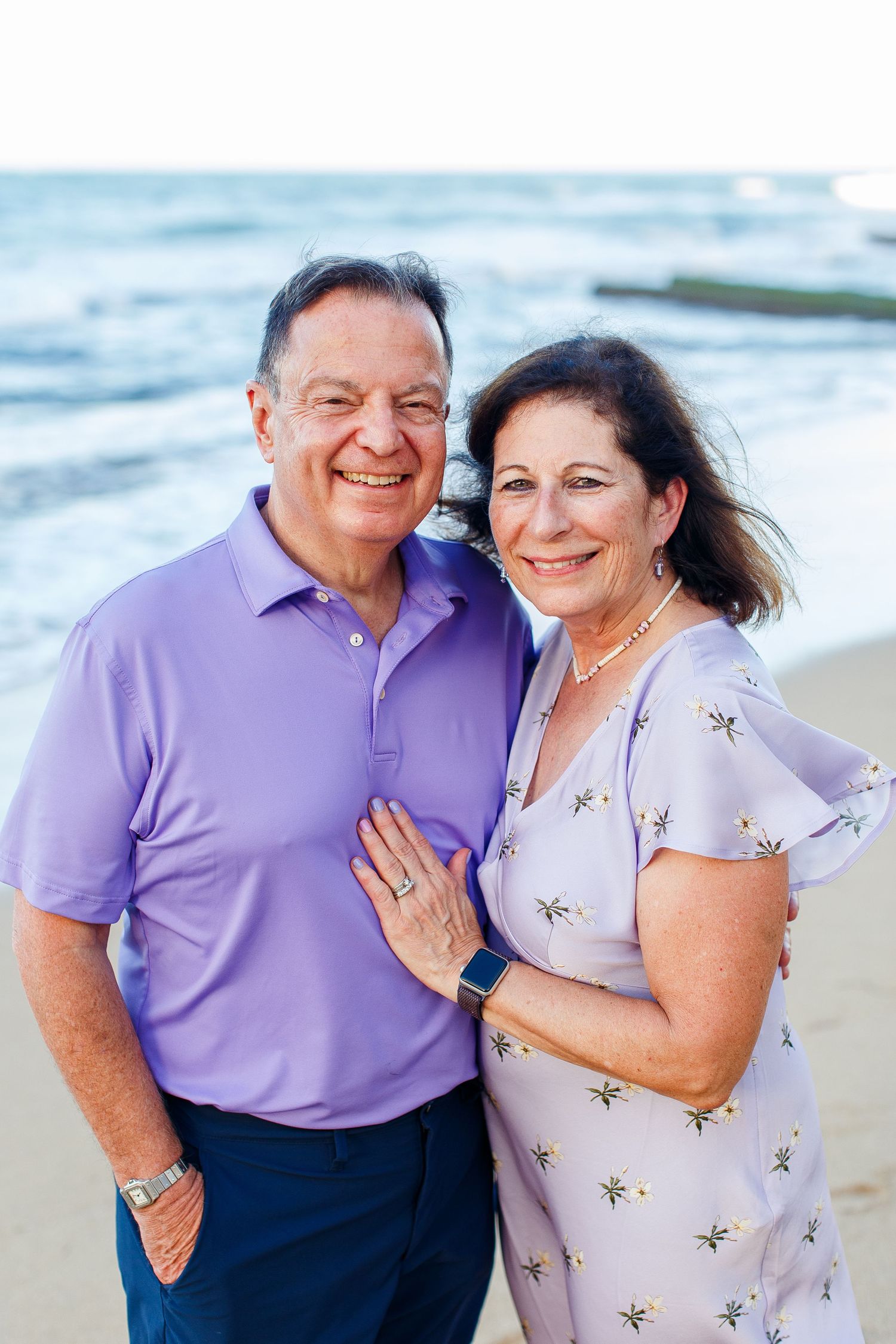 Couples portrait on the beach. San Juan, Puerto Rico.