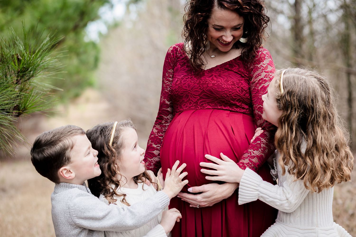 Siblings awaiting a new baby girl. Maternity Session