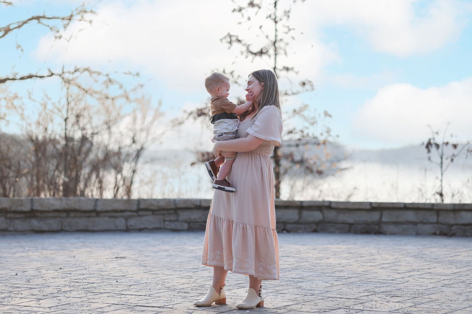 Springfield IL Photographer captures a young woman with her boy during a photo session in Central IL