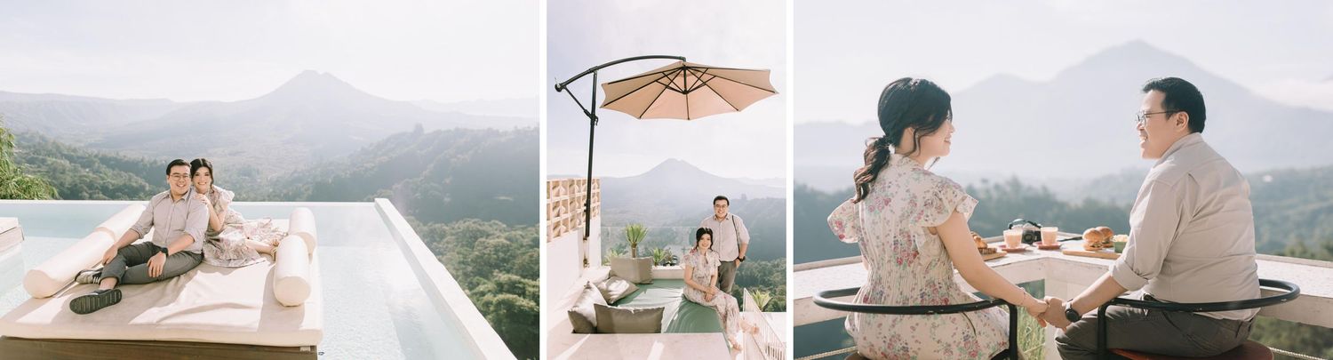 Stunning pre-wedding locations in Kintamani, Bali: Paperhills Kintamani, mount batur view
