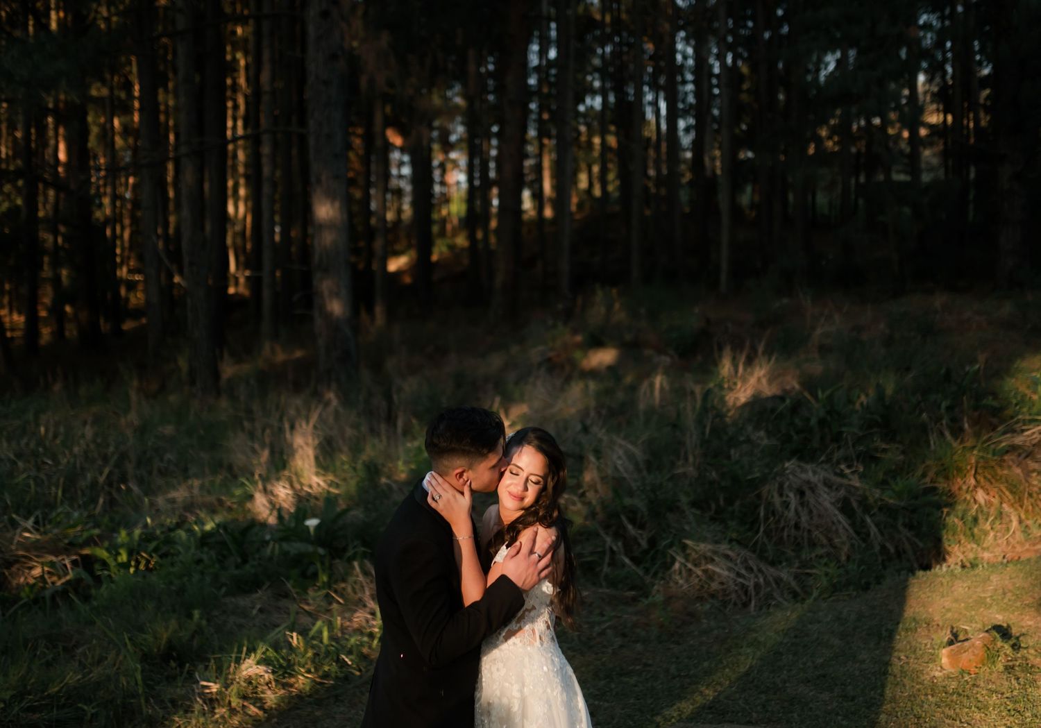 Outdoor forest wedding at haycroft farm Midlands