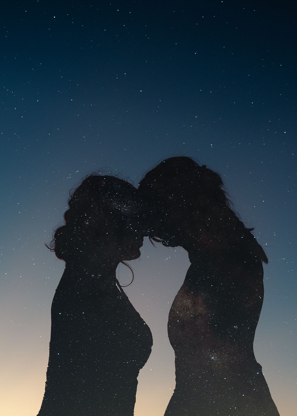 Double exposure wedding photo