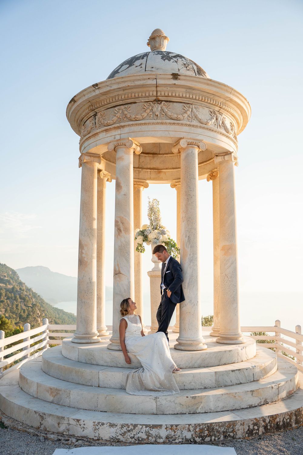 Sunset wedding at Son Marroig, Mallorca – sea view ceremony and golden light photography.