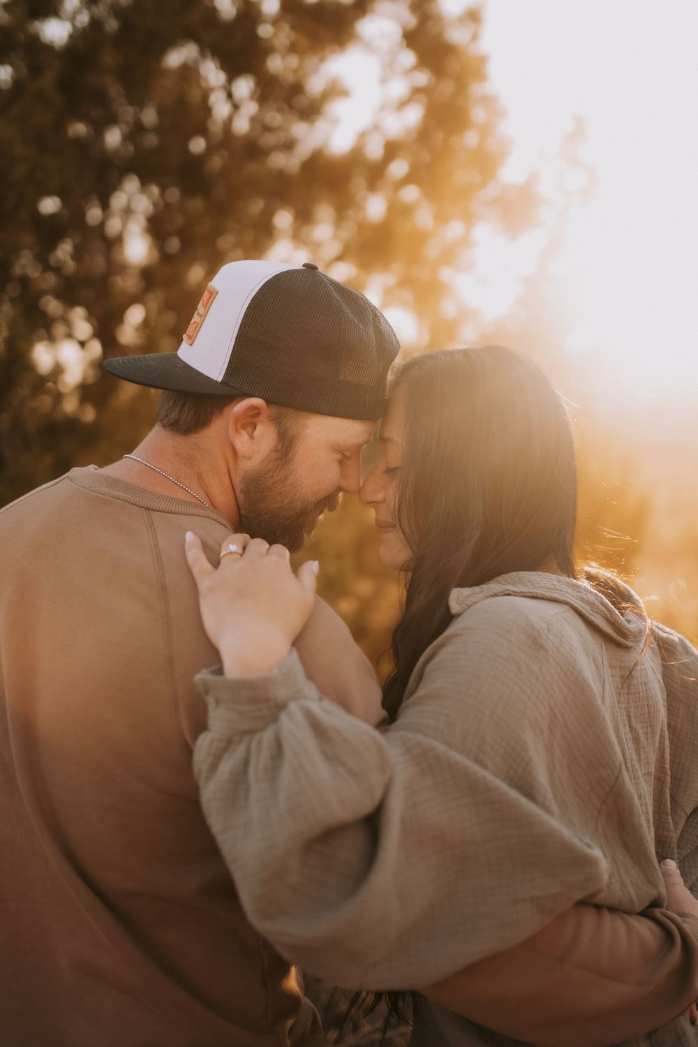 New Mexico surprise proposal. Southwest engagement photo. Golden hour engagement photos. Romantic desert proposal. Proposal ideas new mexico