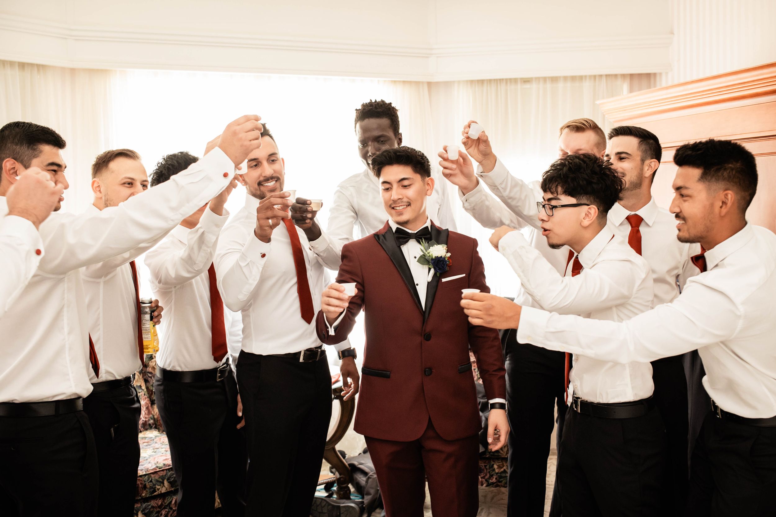 Groom with his groomsmen