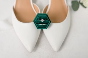 Shoes with wedding ring