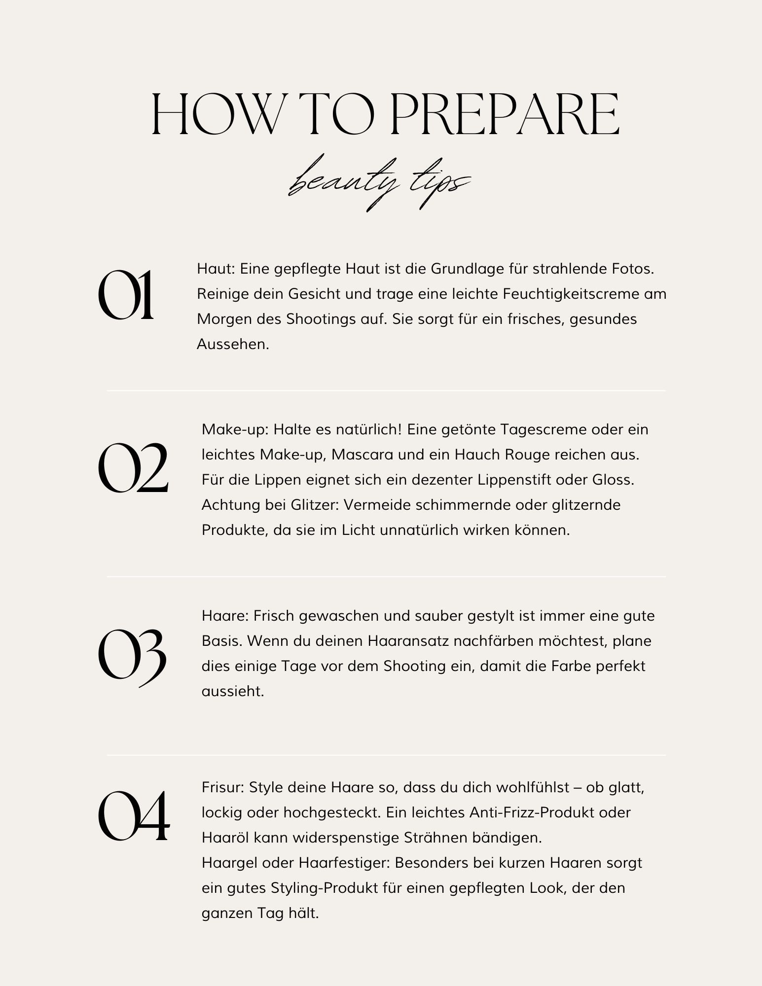 aim style guide - Sandra Haaf photography