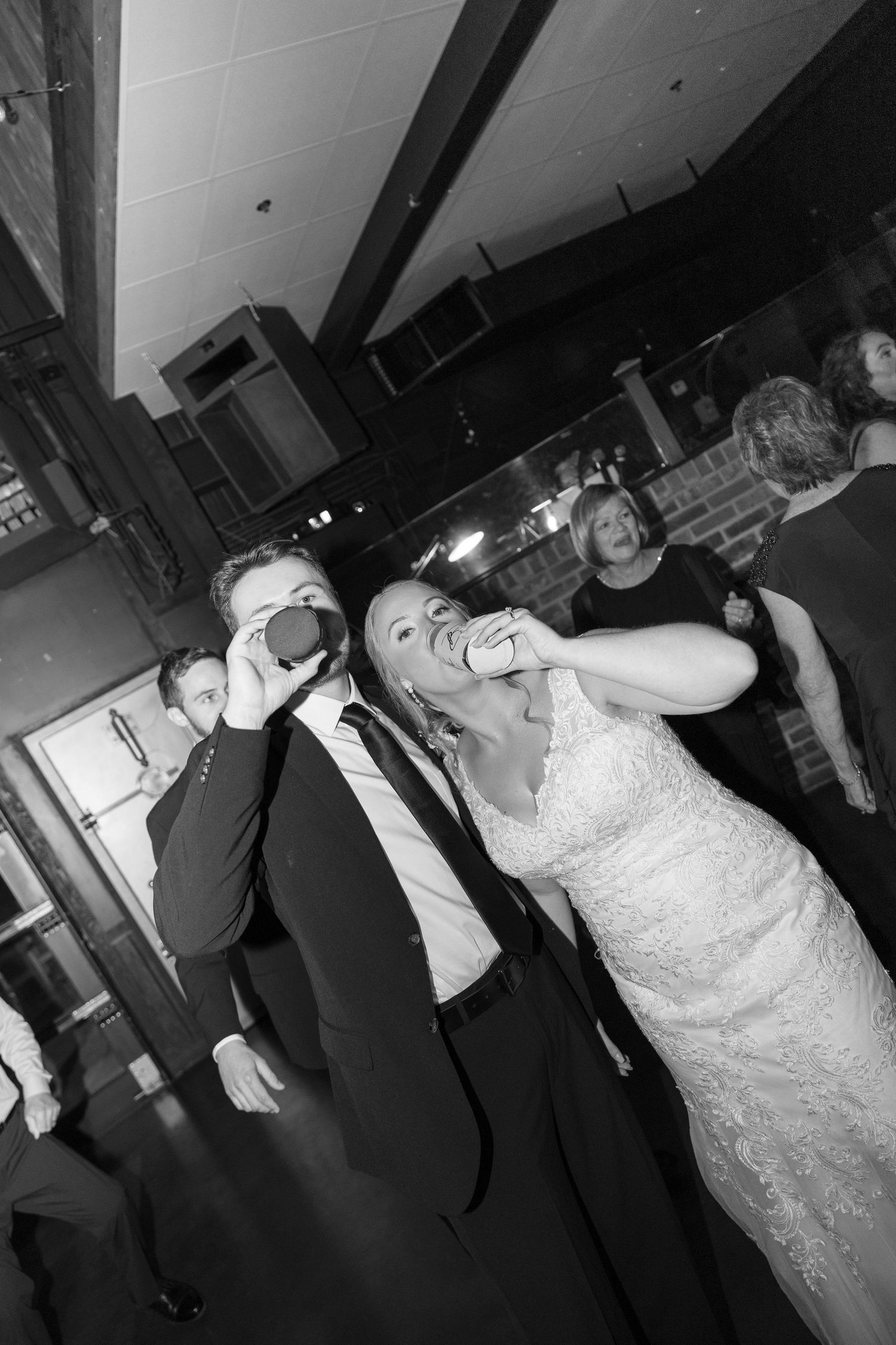 Bride and groom reception indoor reception photos in Frankfort, Illinois