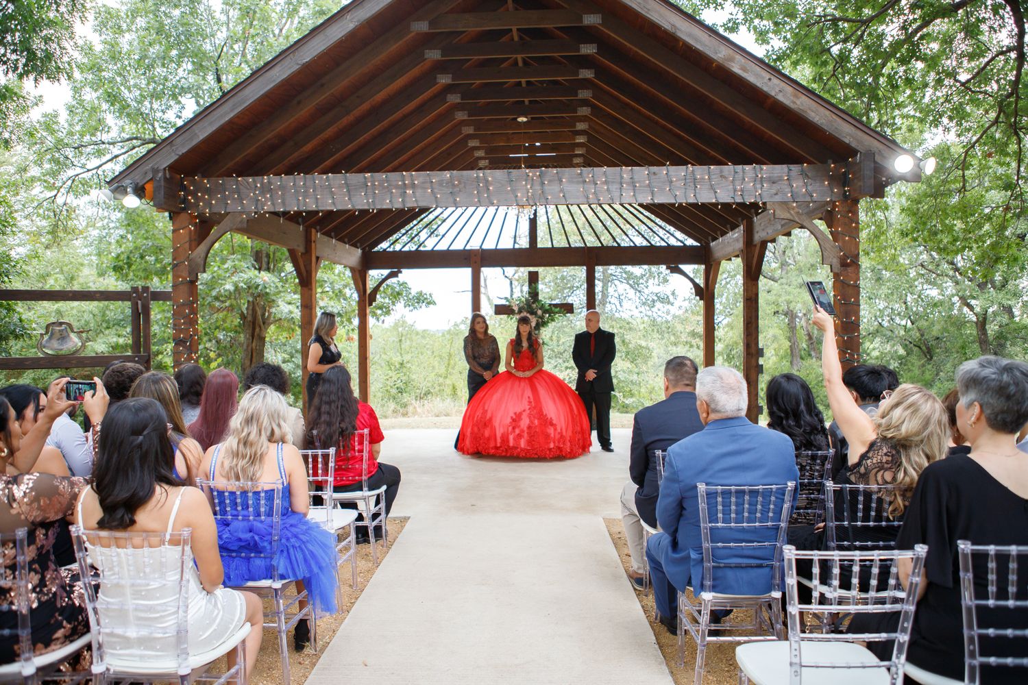 Church Quinceanera outside