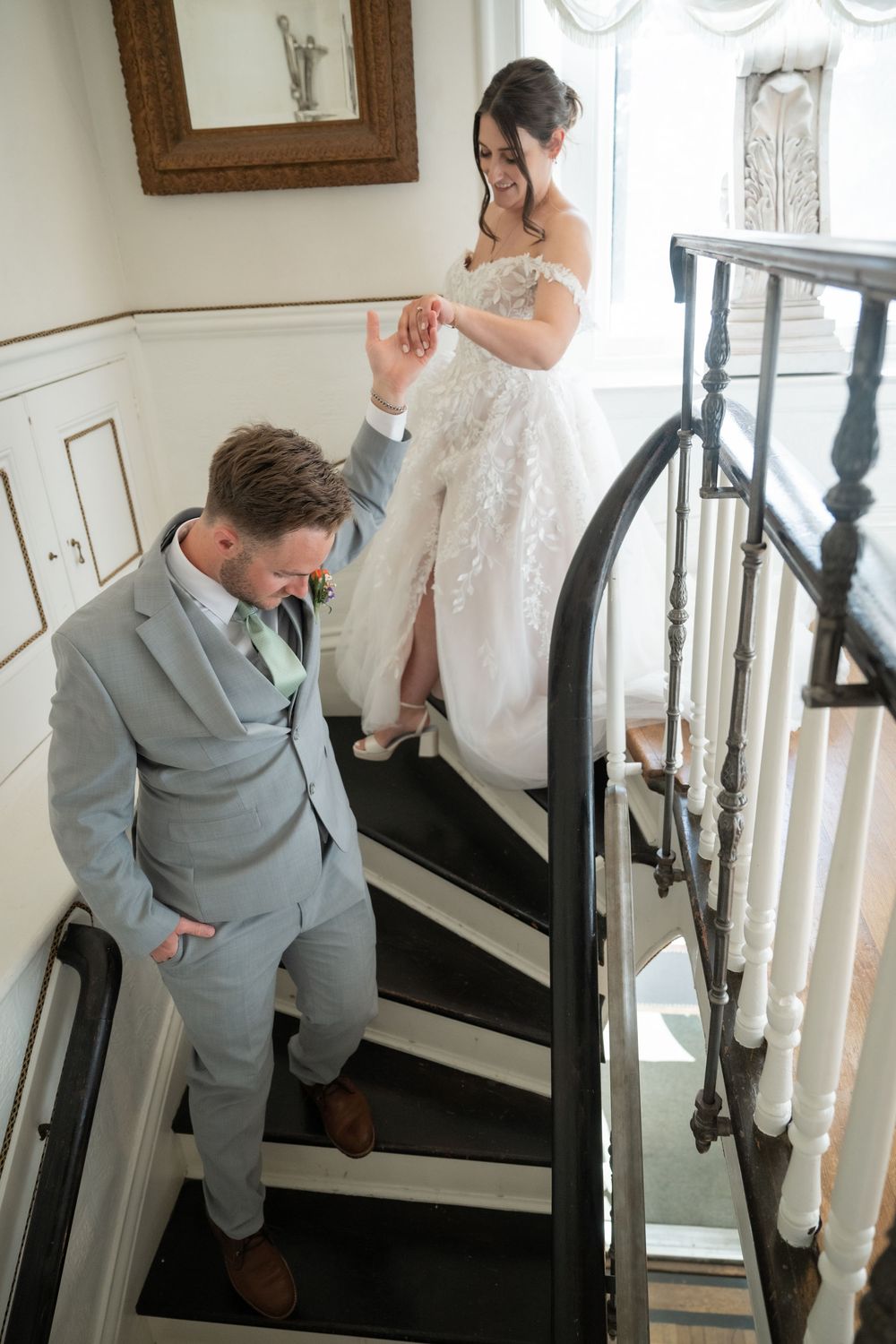 Historic Victorian architectural details inside Jefferson Street Mansion