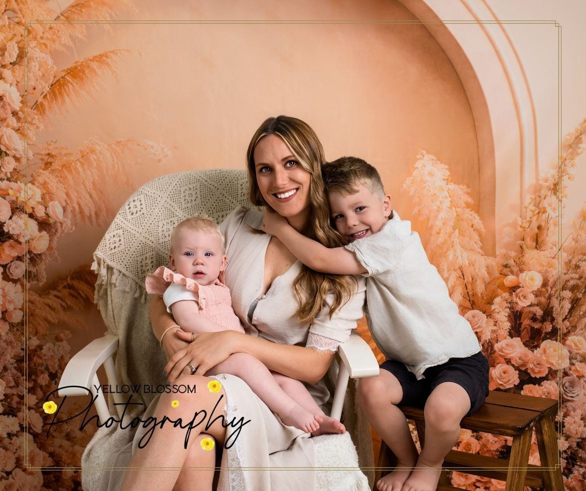 Spring floral baby portrait – Yellow Blossom Photography Suffolk