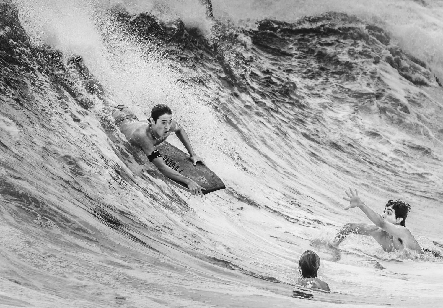 Hawaii, Oahu, Sandy Beach, Wave surfing, Bellyboarding, Shorebreak, Bodyboarding, Bodysurfing