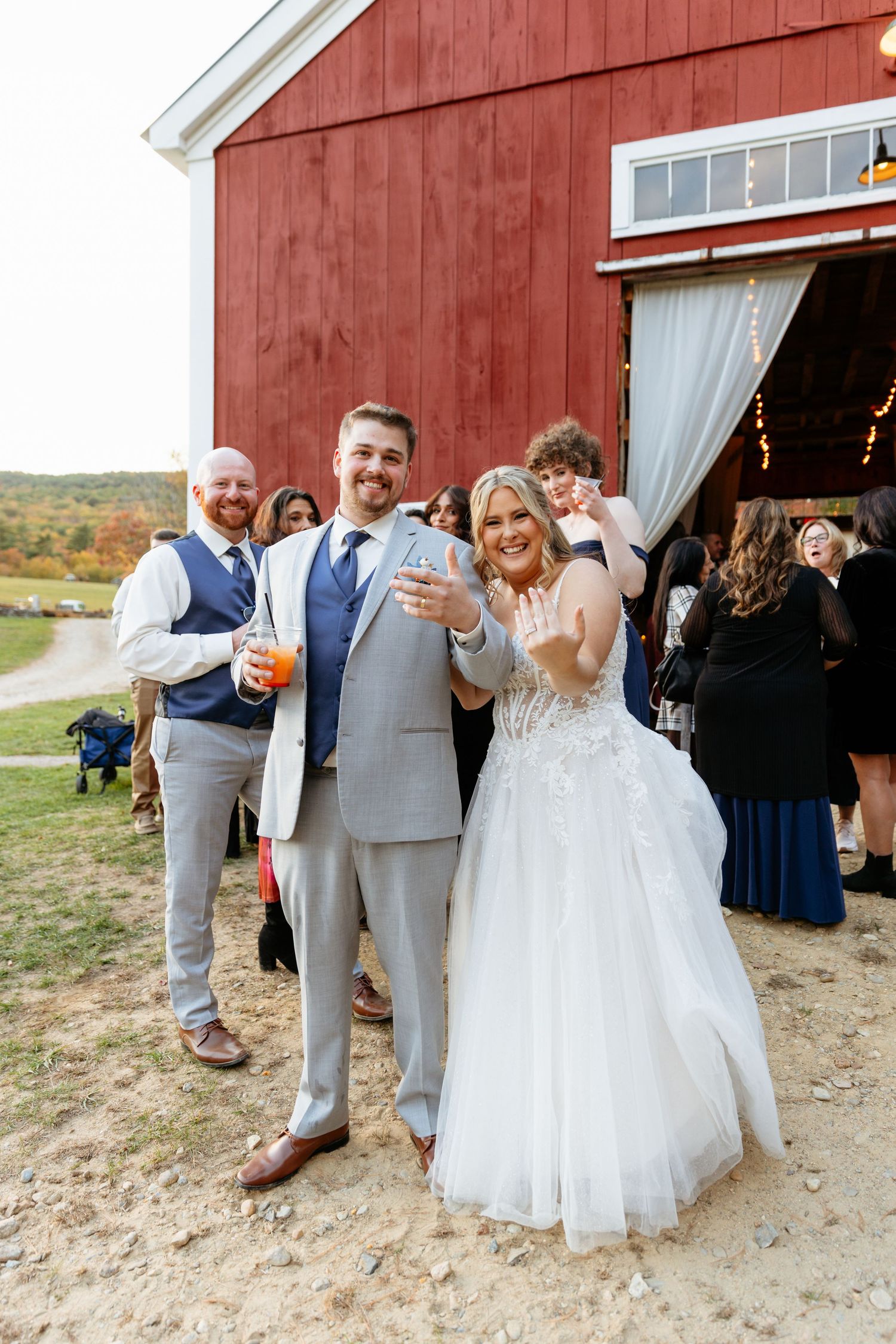 Kitz Farm Wedding Photographer NH Southern NH Documentary Wedding Photographer NH Barn Wedding Venue Fall Wedding New England Foliage Field