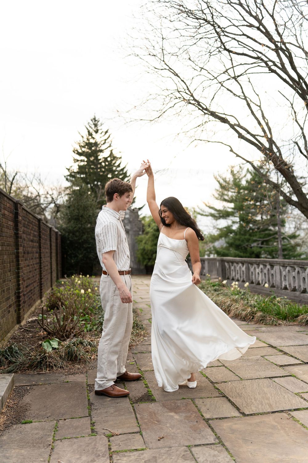 Whimsical Engagement and True to life color Session at Mellon Park Pittsburgh PA