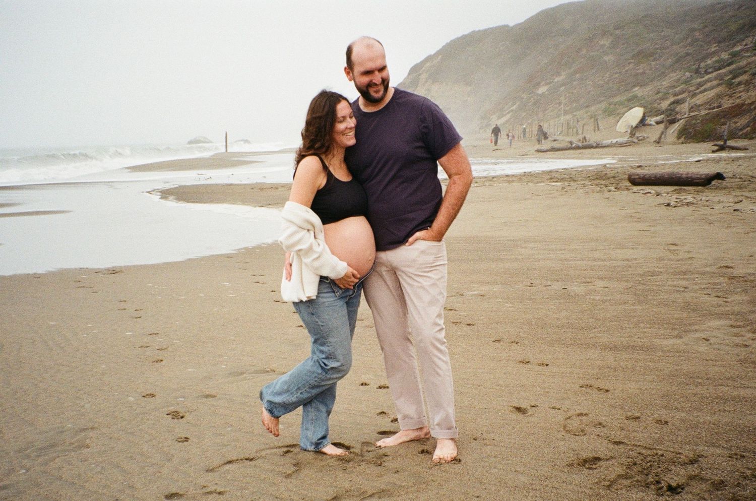 documentary maternity photographer capturing everyday moments with a timeless, cinematic feel on 35mm film in Marin County