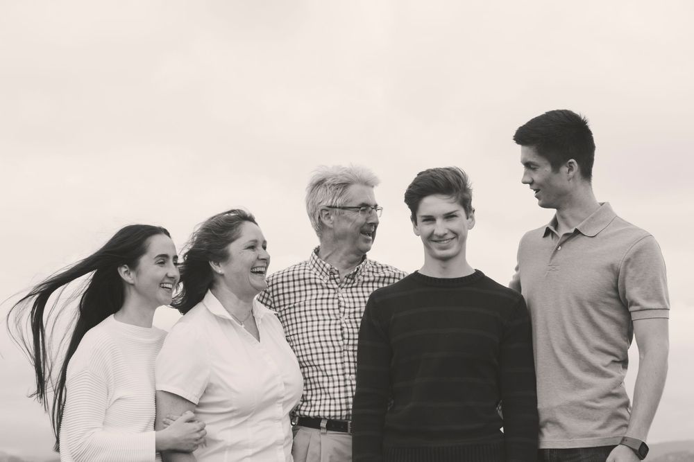 familie og 3 barn