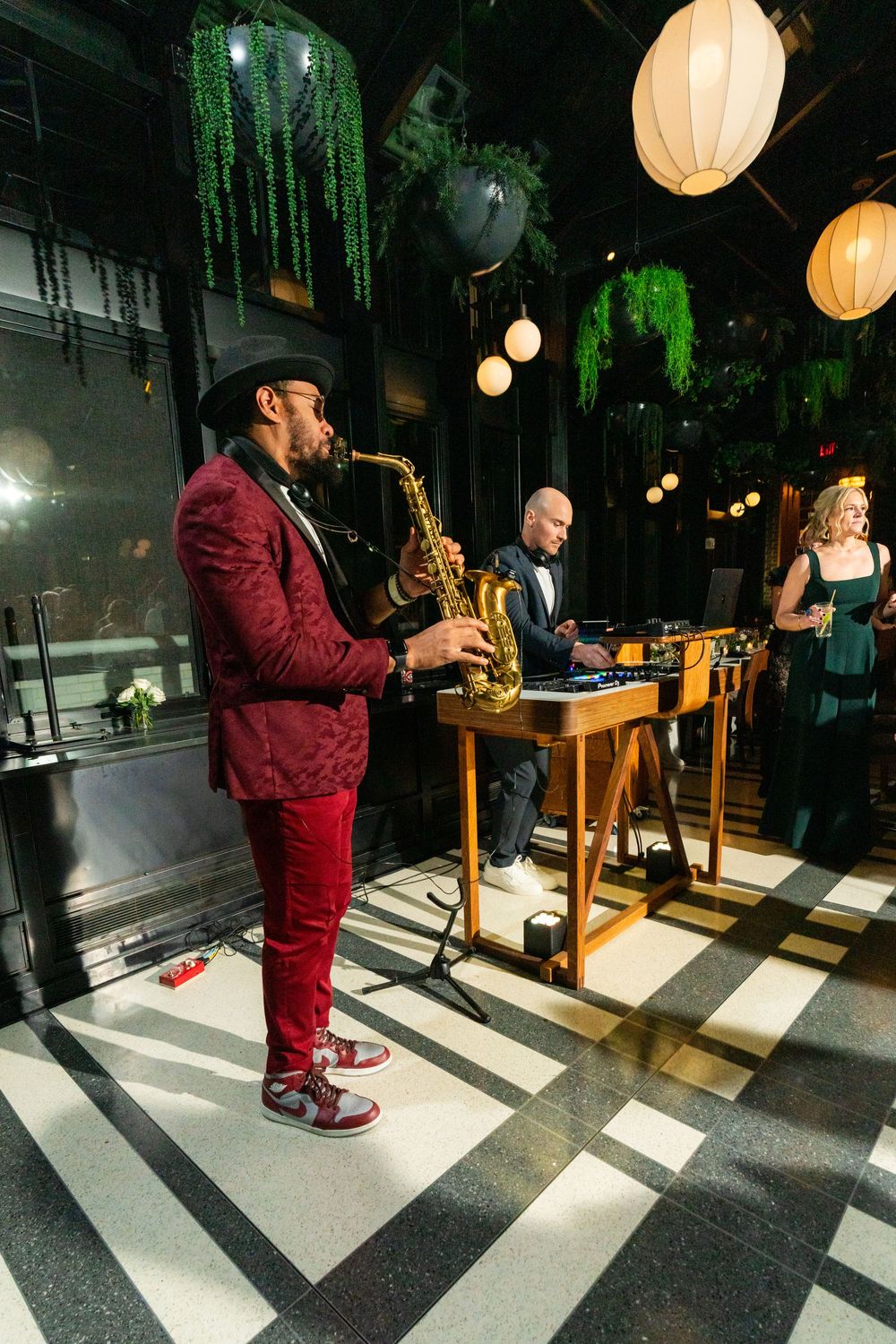 The guest sax player at Shinola hotel wedding in February.