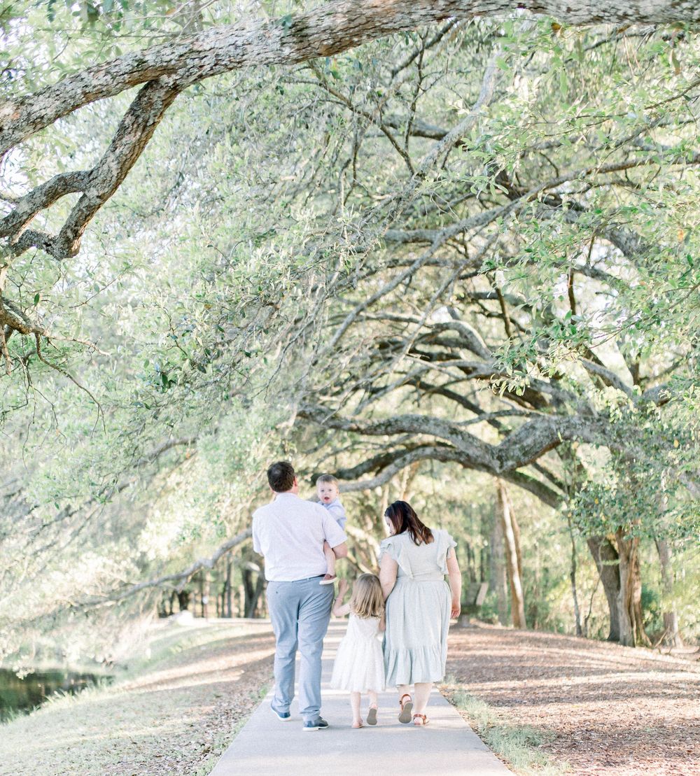 Family of young children at a family session with a local to Columbia, SC photographer