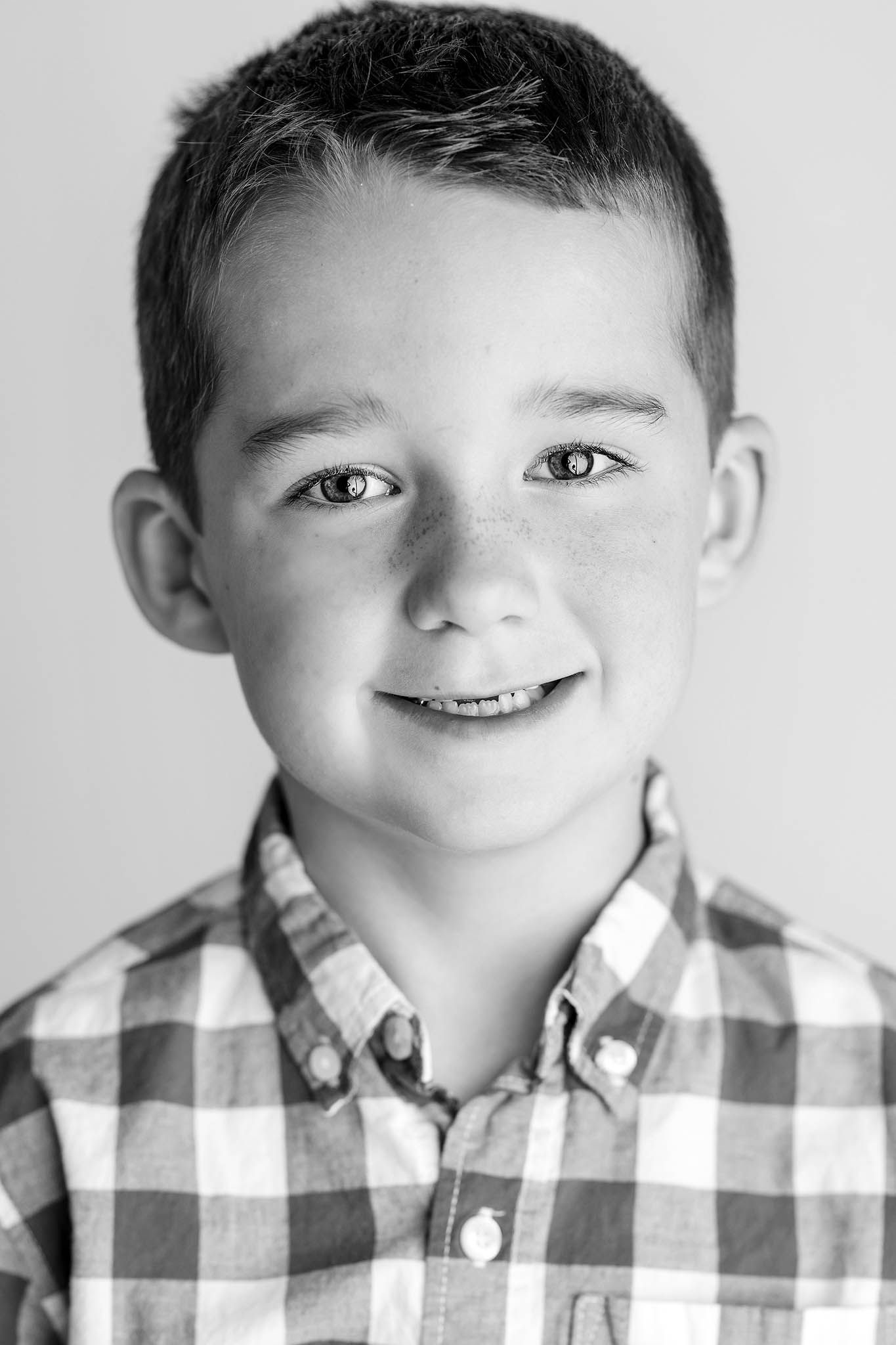 Black and white portrait by Temecula child photographer.