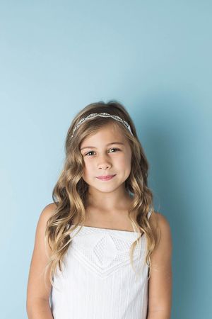 Beautiful child portrait by Menifee's luxury baby and child photographer.