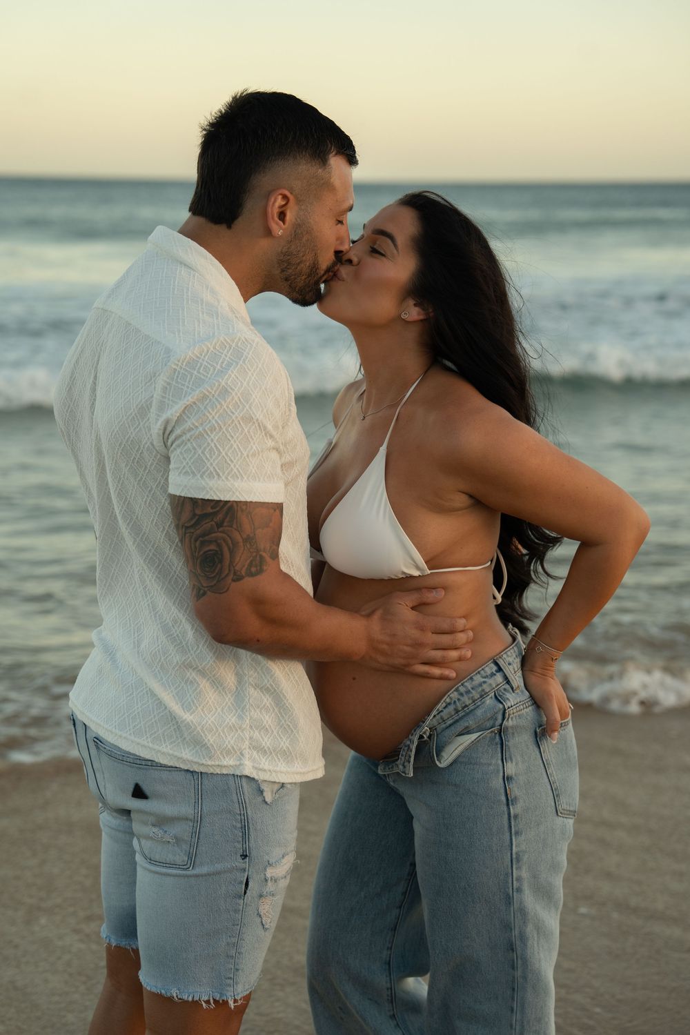 soft light maternity photography session on the coast NSW