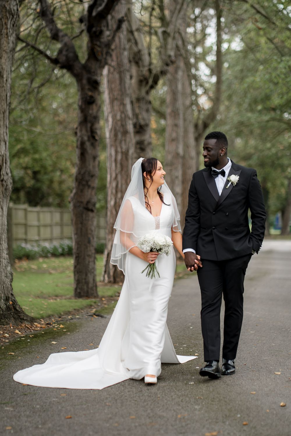 Lauren and Brima romantic portrait Kelham House manor house