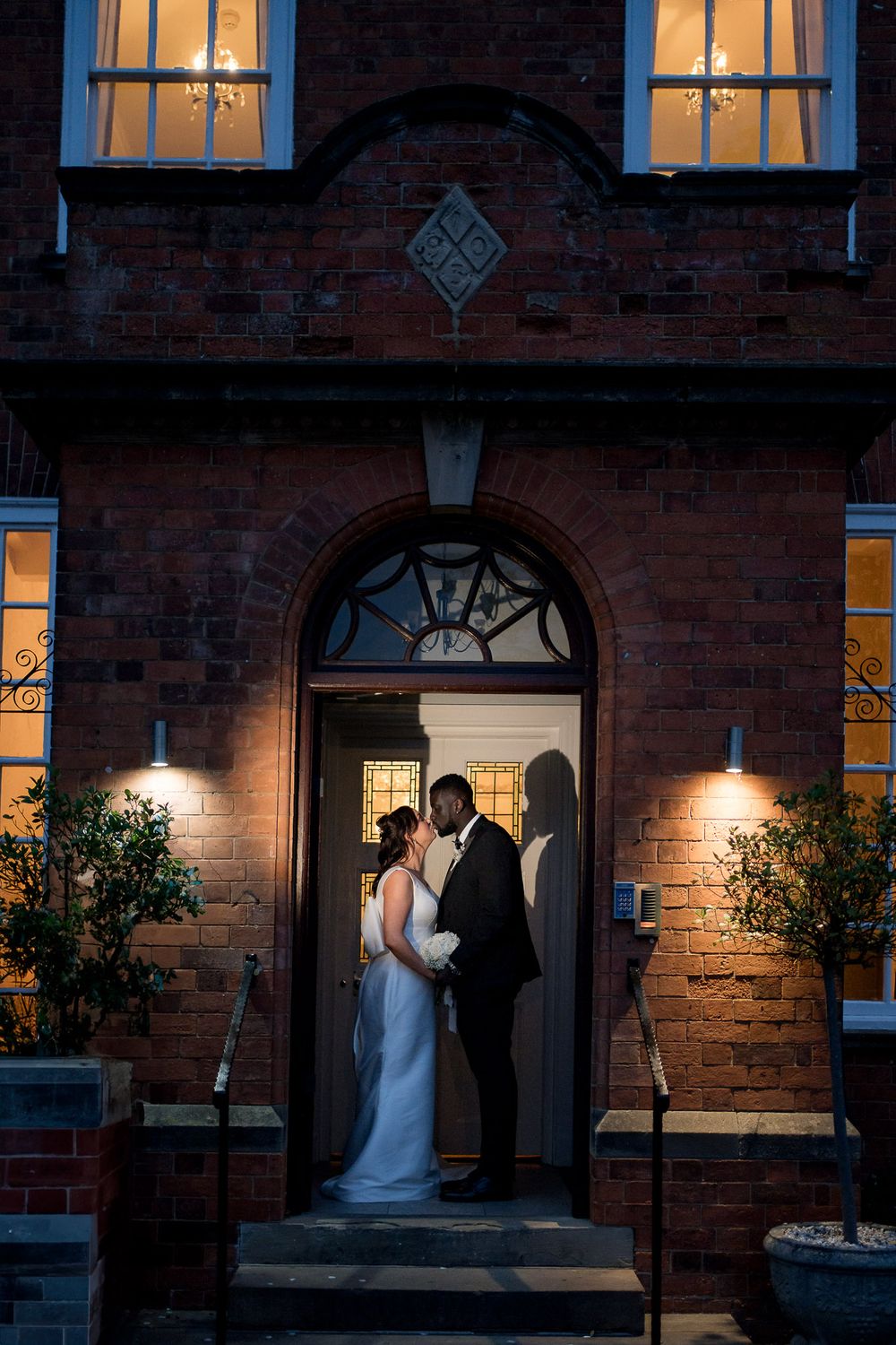 Bride and groom editorial portrait Kelham House Newark
