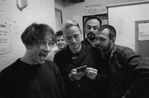 Hamish Hawk band backstage