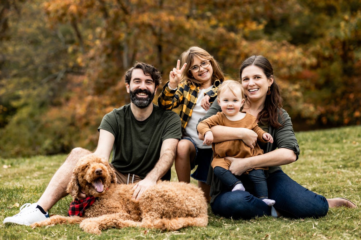 Family group poses background in Richmond, Virginia LGBTQ+ friendly family photographer in Richmond, Virginia. RVA family photographer