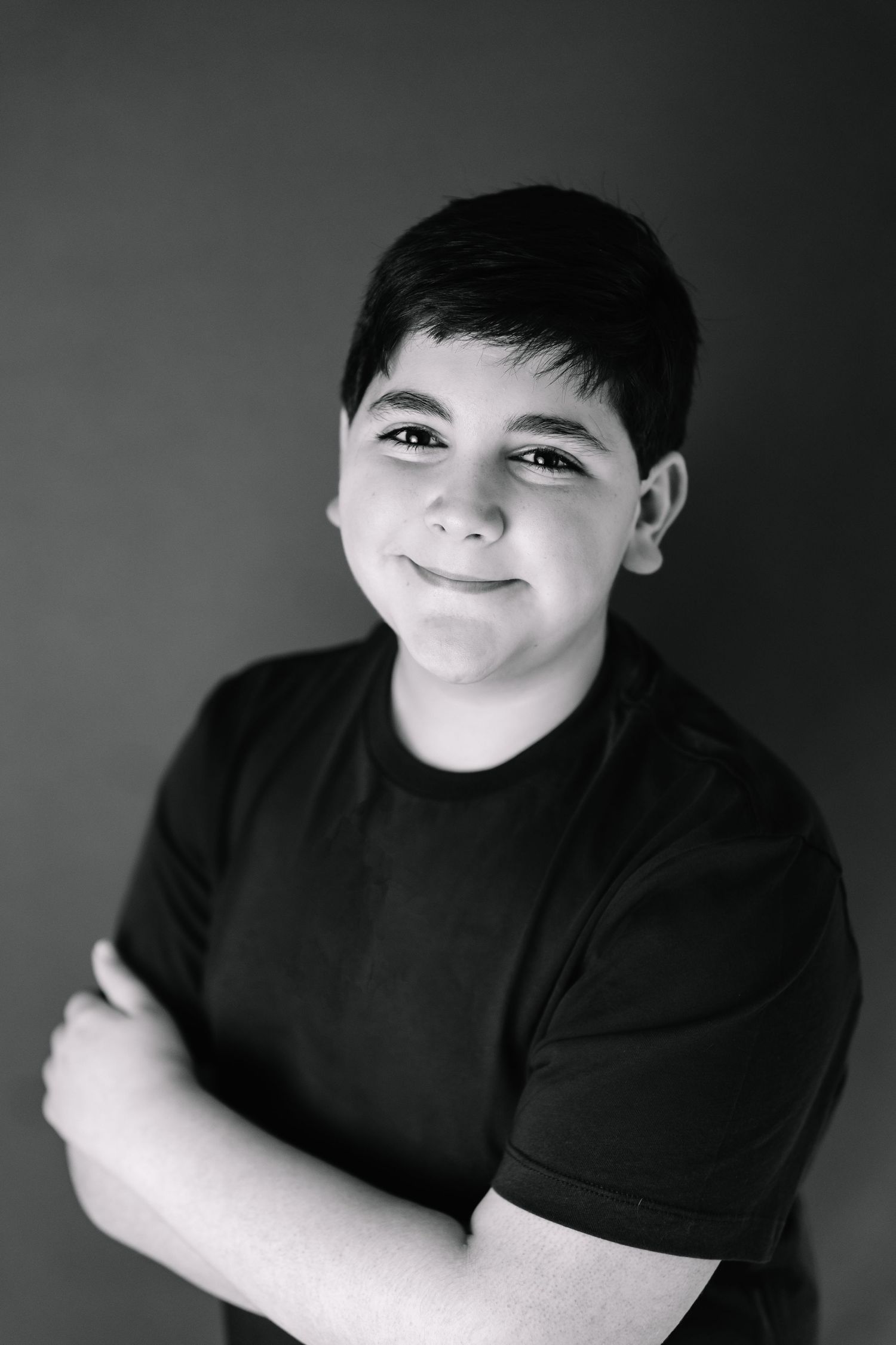 Middle school boy with a headshot session in Marietta GA