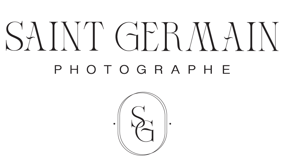 Black text logo for Saint Germain Photographe with minimal design elements.