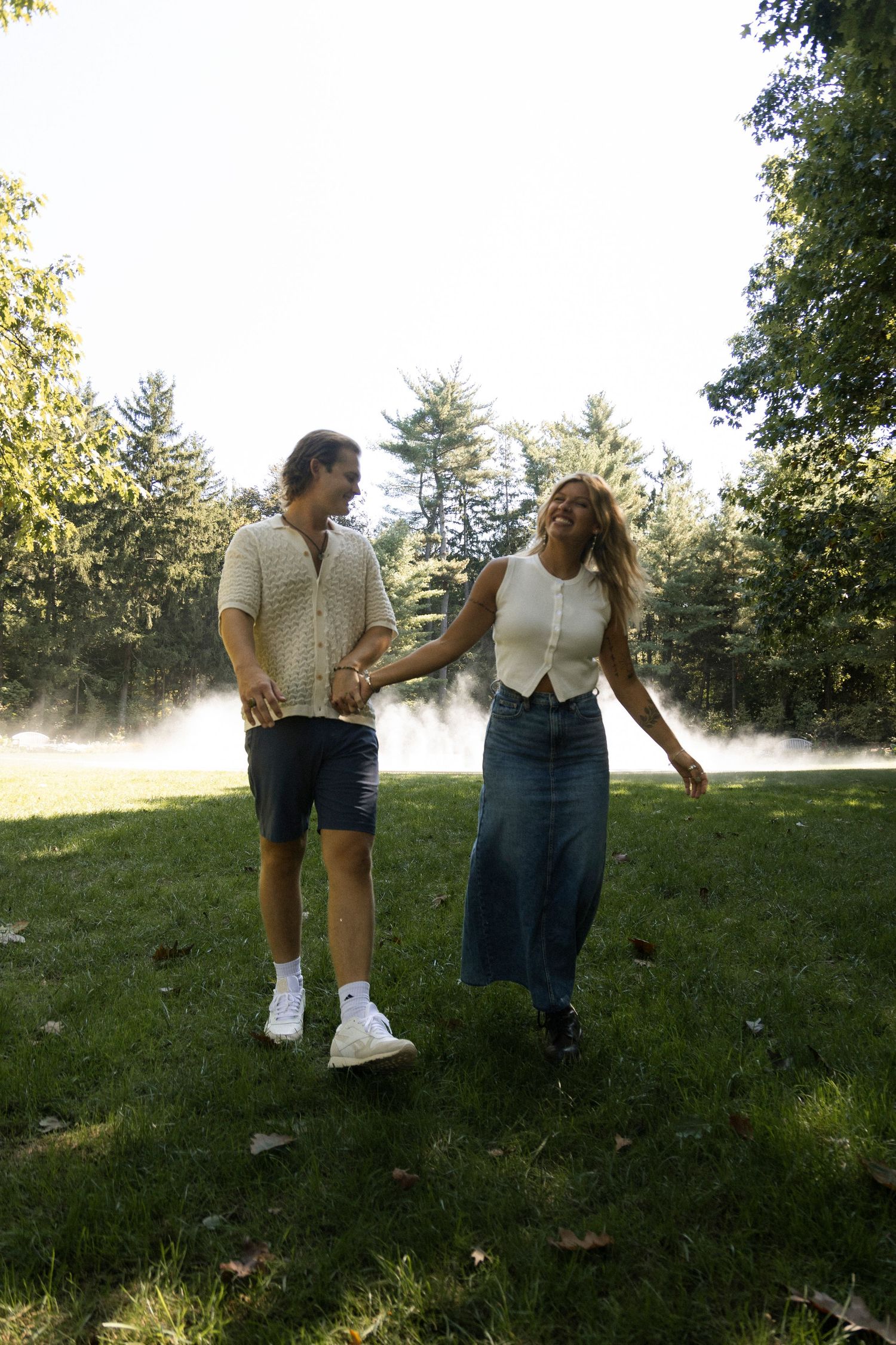 newfields proposal and engagement session Indianapolis IN