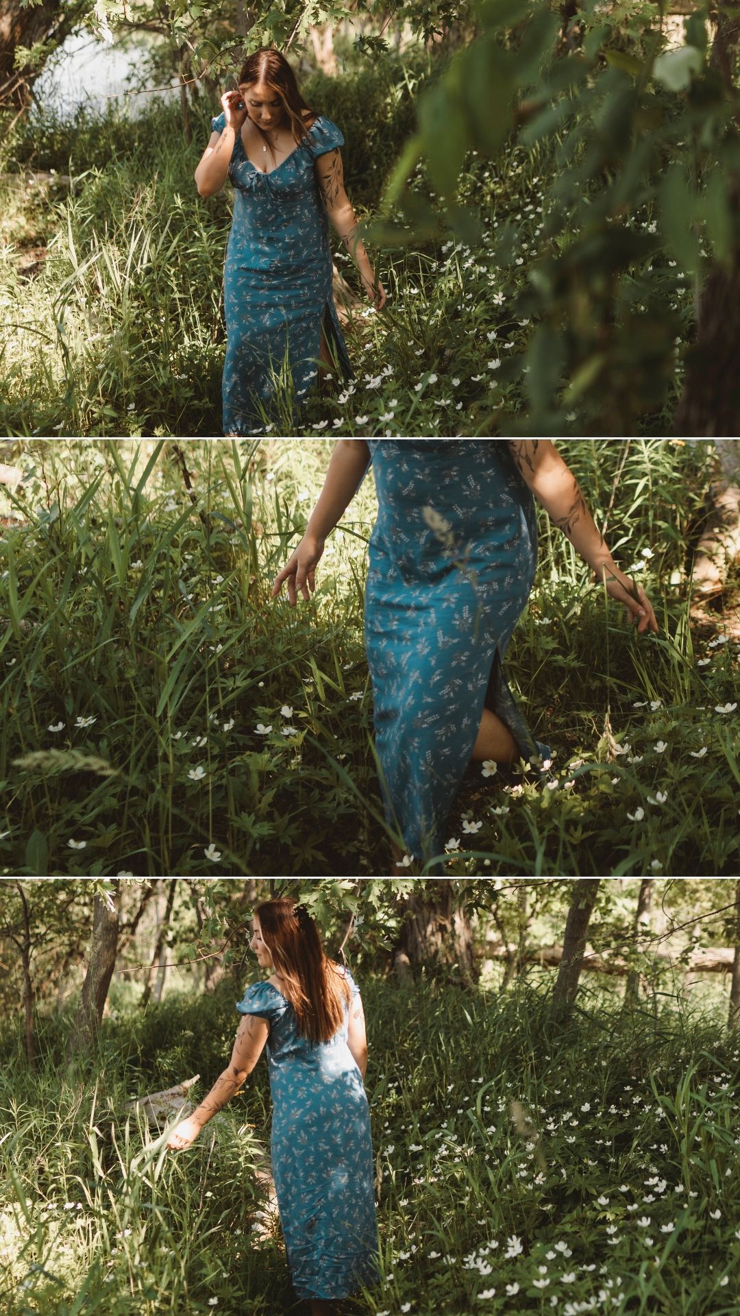 couple walk trail in wildflowers at conservation area on wolfe island, near kingston ontario. things to do photo shoot
