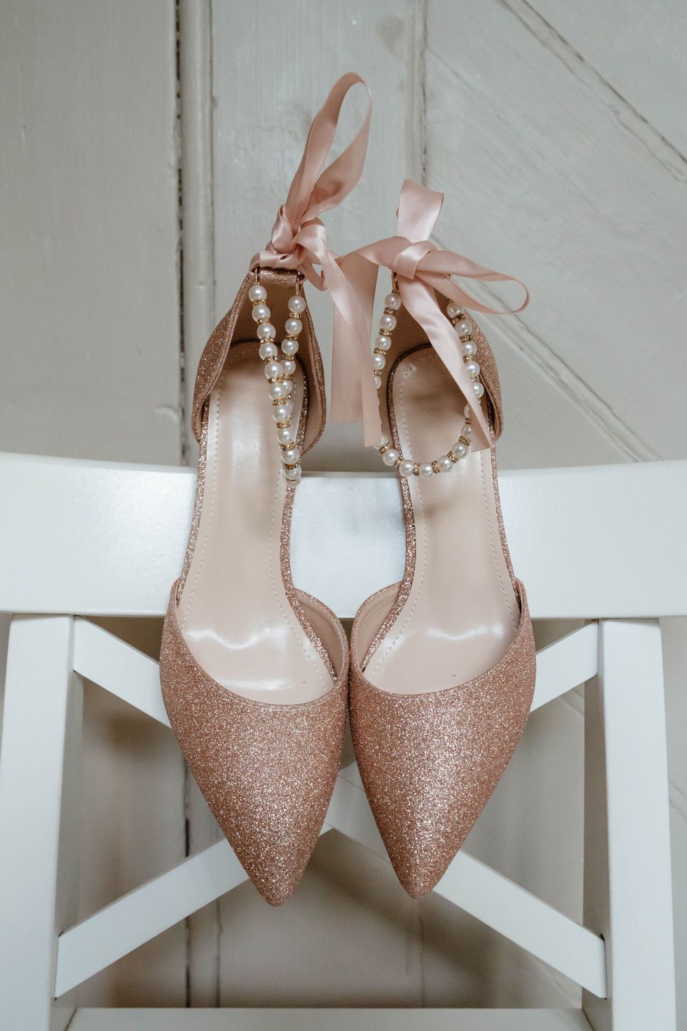 Bridal Shoe details at Elmore Court Gloucestershire by Zara Davis Photography in the Cotswolds