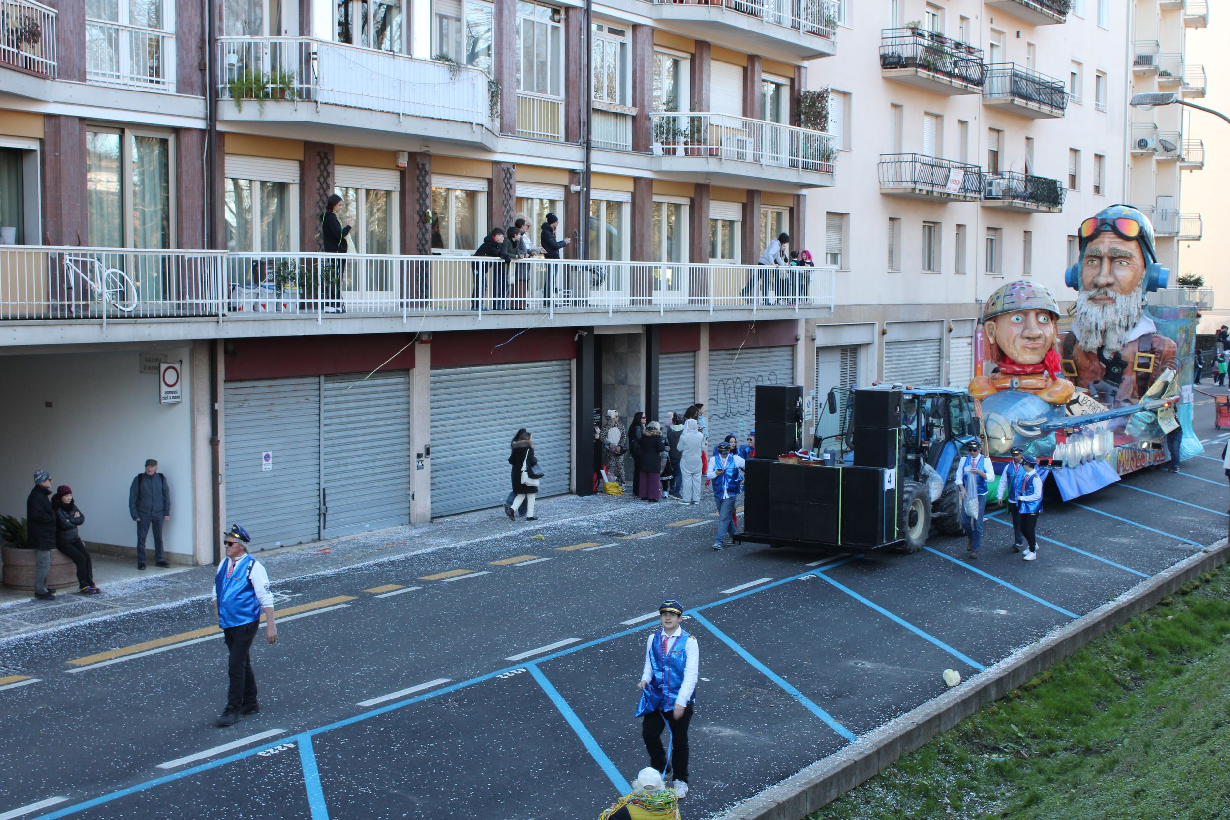 Treviso Carnival Parade 2026. The Simpatia Group from Musestre with the show “Fasten your seatbelts... The fun is about to begin”.