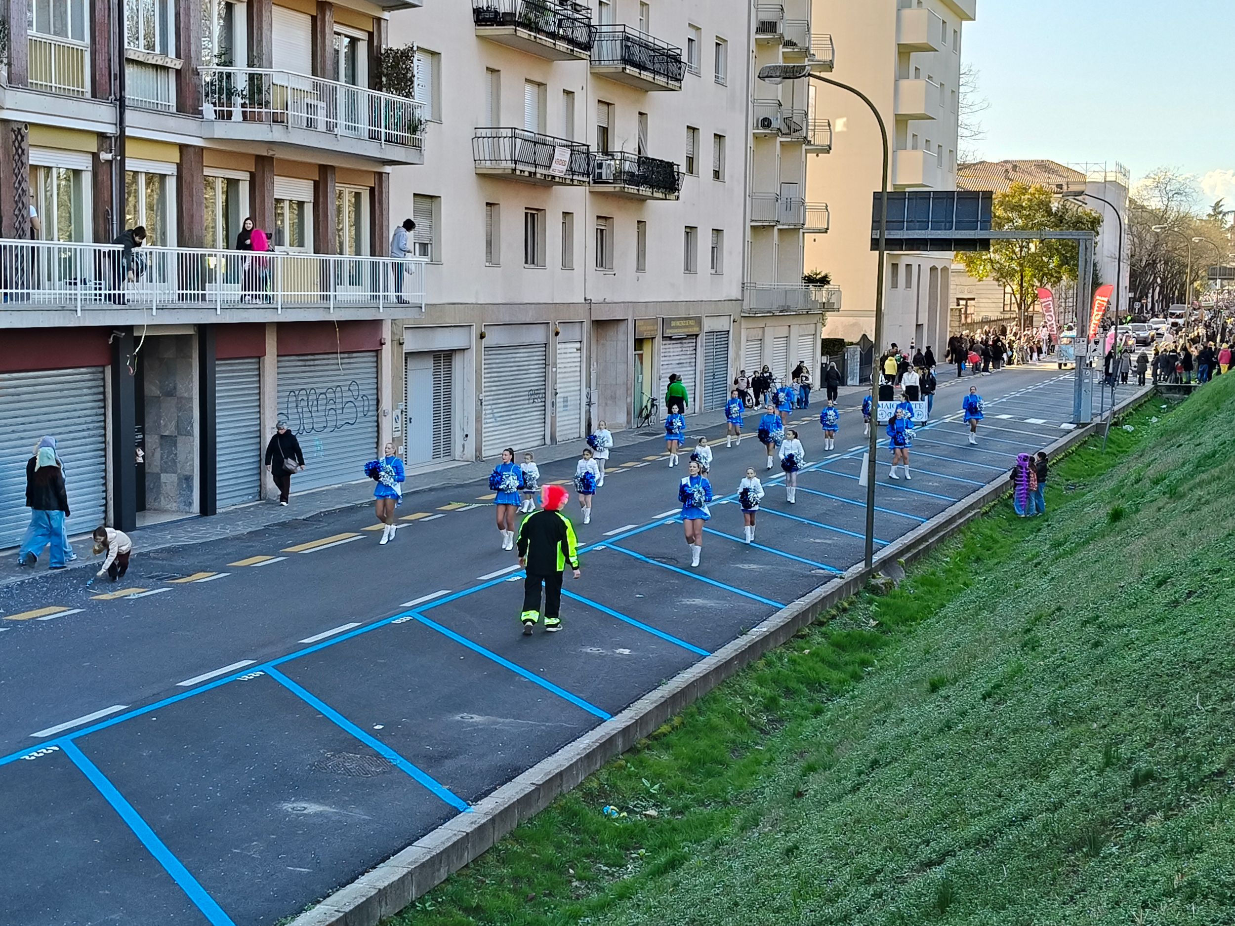 Treviso Carnival Parade 2026. The Blu Bell majorettes.