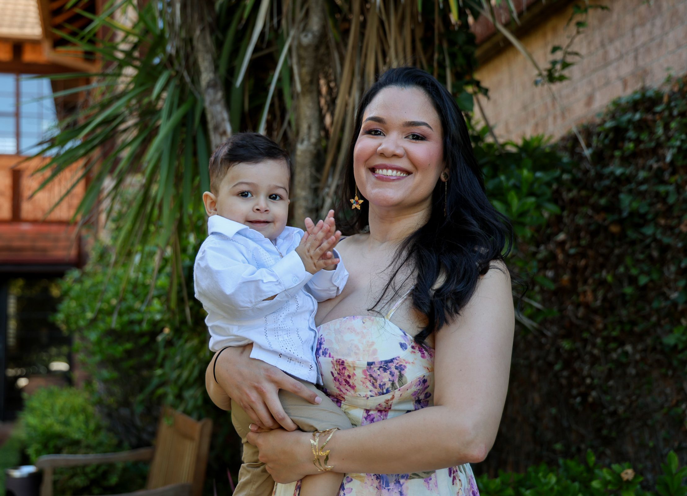 A mother and her son
