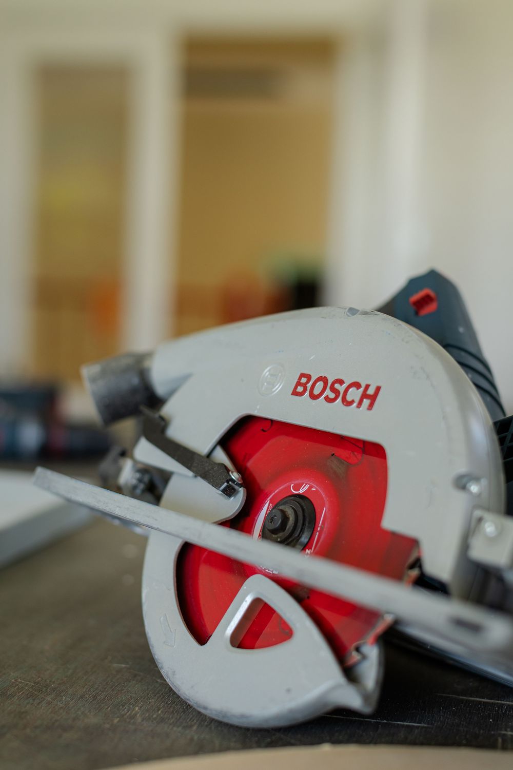 up close detail photo showing a Bosch power tool