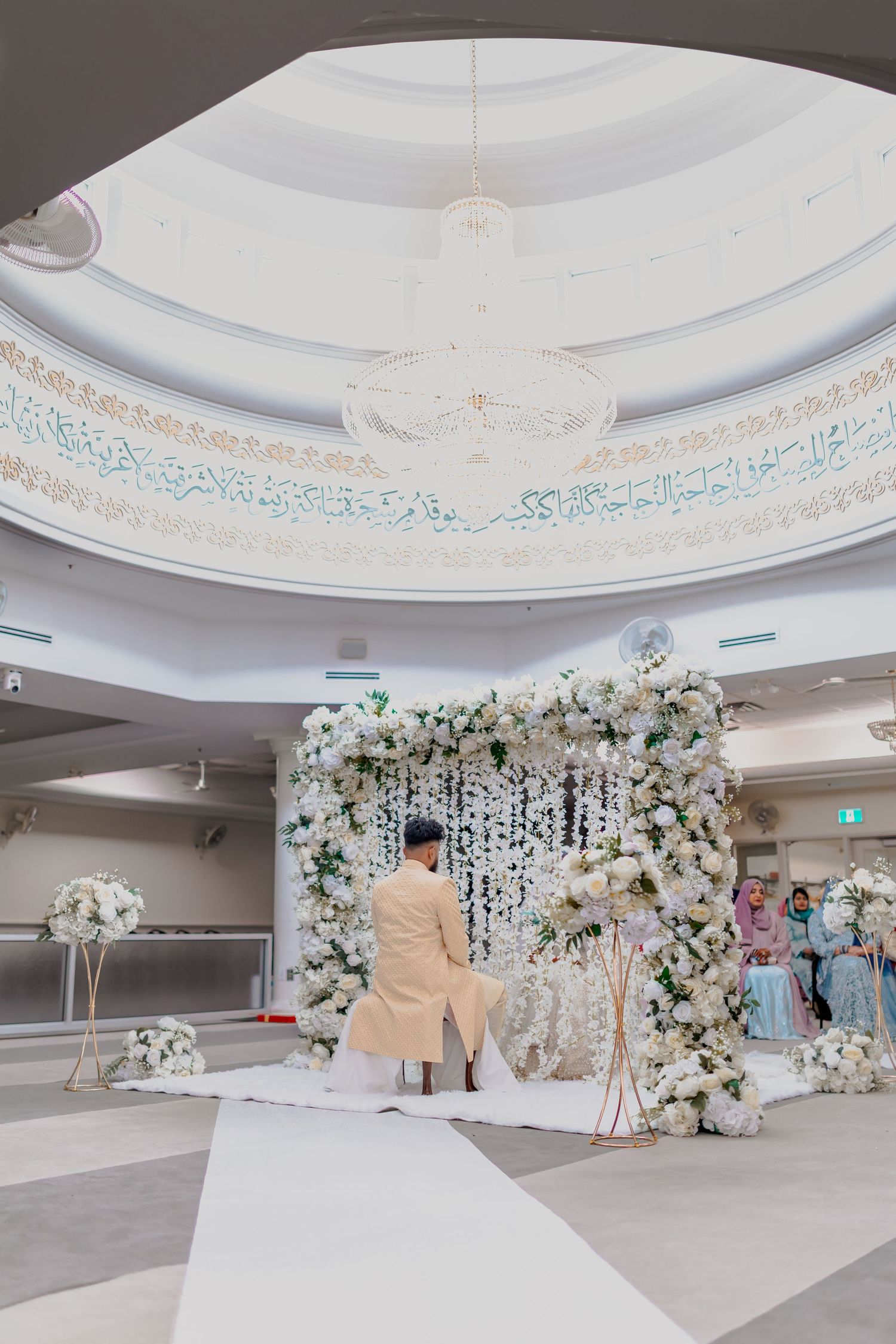 Islamic wedding photography inside ISNA mosque