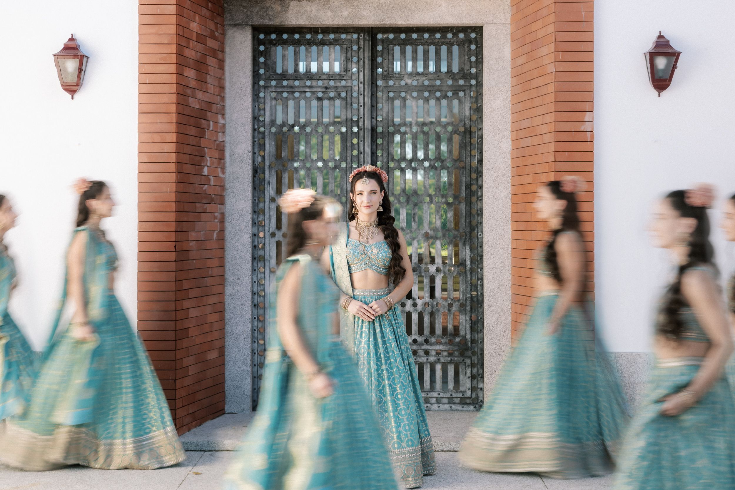 editorial bridal portrait multicultural wedding Casa Bons Ares