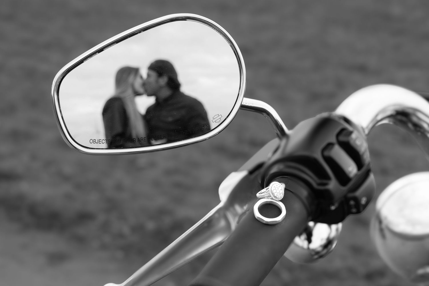 Wedding Engagement photoshoot on a motorcycle in Lincolnshire, South Yorkshire, Yorkshire Wedding rings