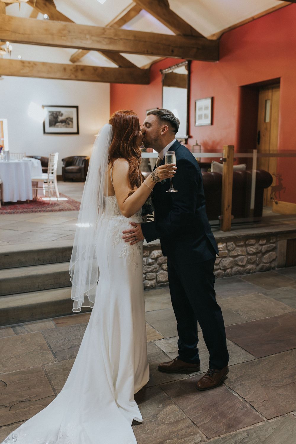 browsholme and the tithe barn wedding photography bride groom