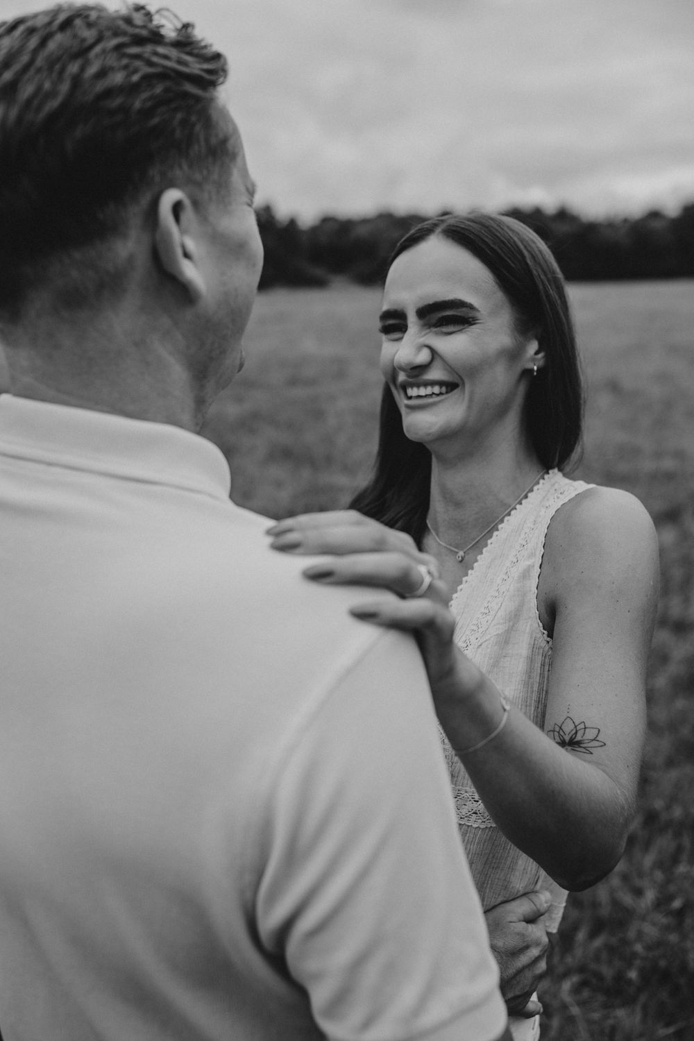 rivington pre wedding engagement photography session couple black and white