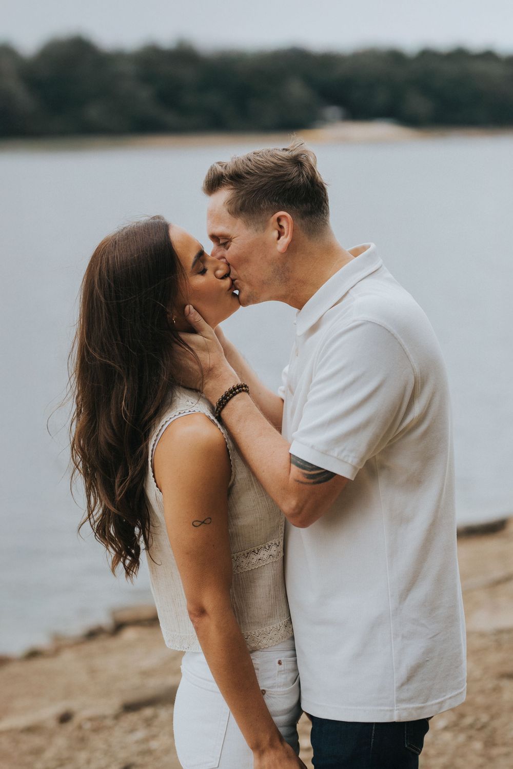 rivington pre wedding engagement photography session couple lake