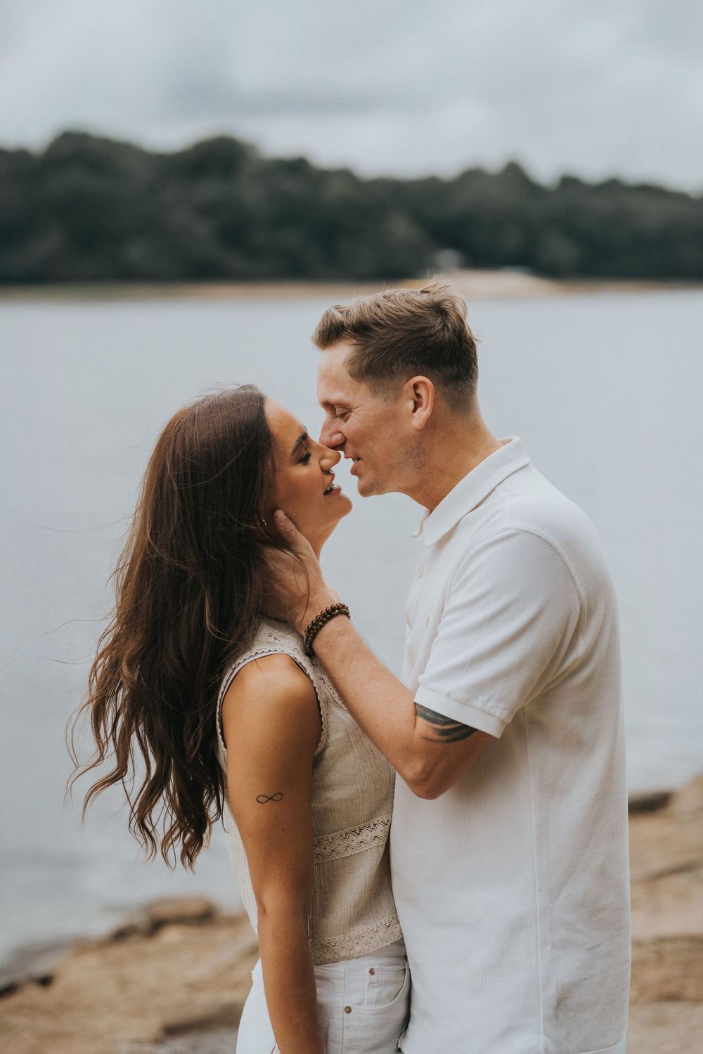 rivington pre wedding engagement photography session couple lake