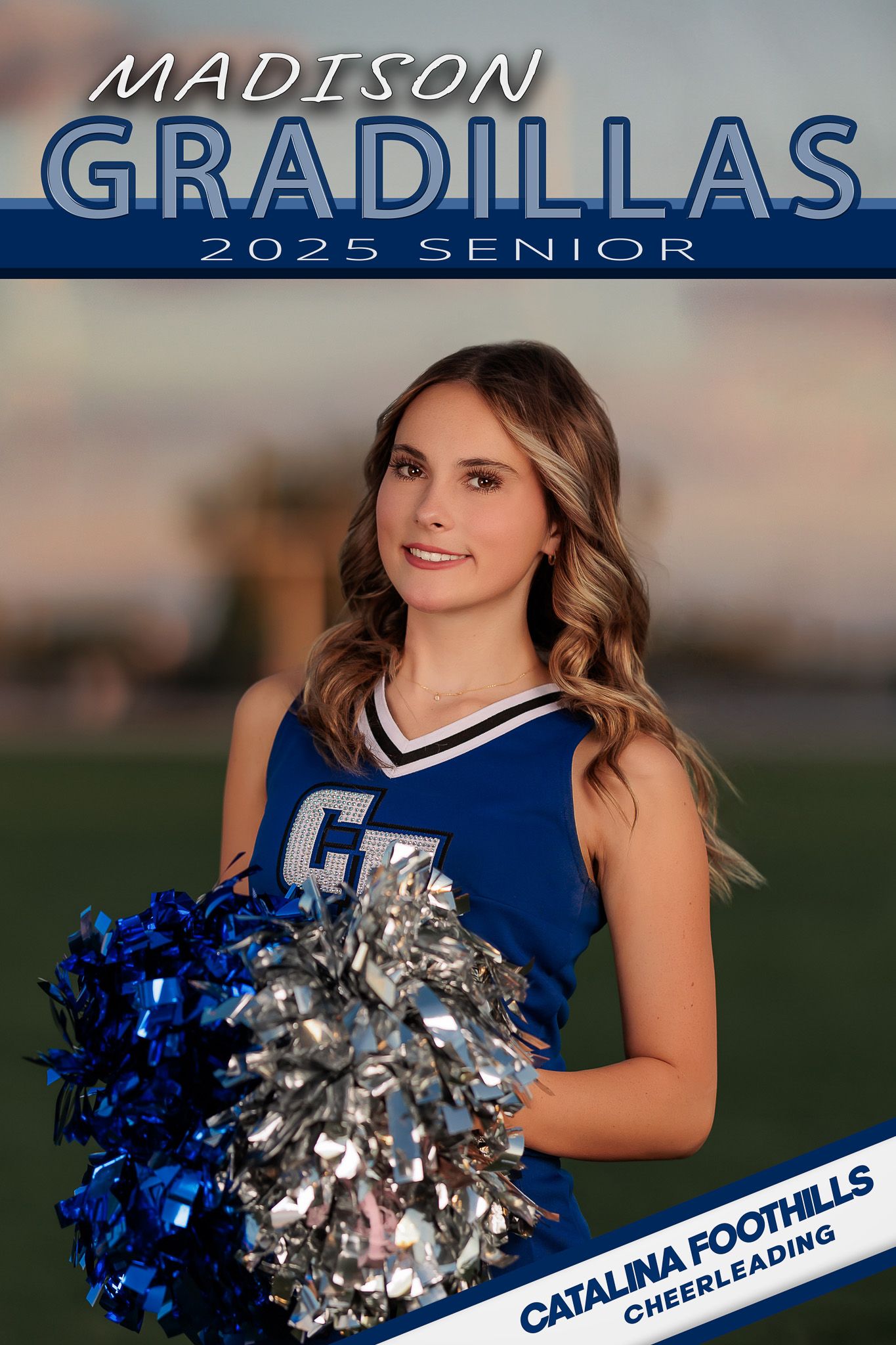 Tucson, Arizona High School Senior Banner, Catalina Foothills senior banner, Cheer Banner, Tucson, AZ Sports Photographer