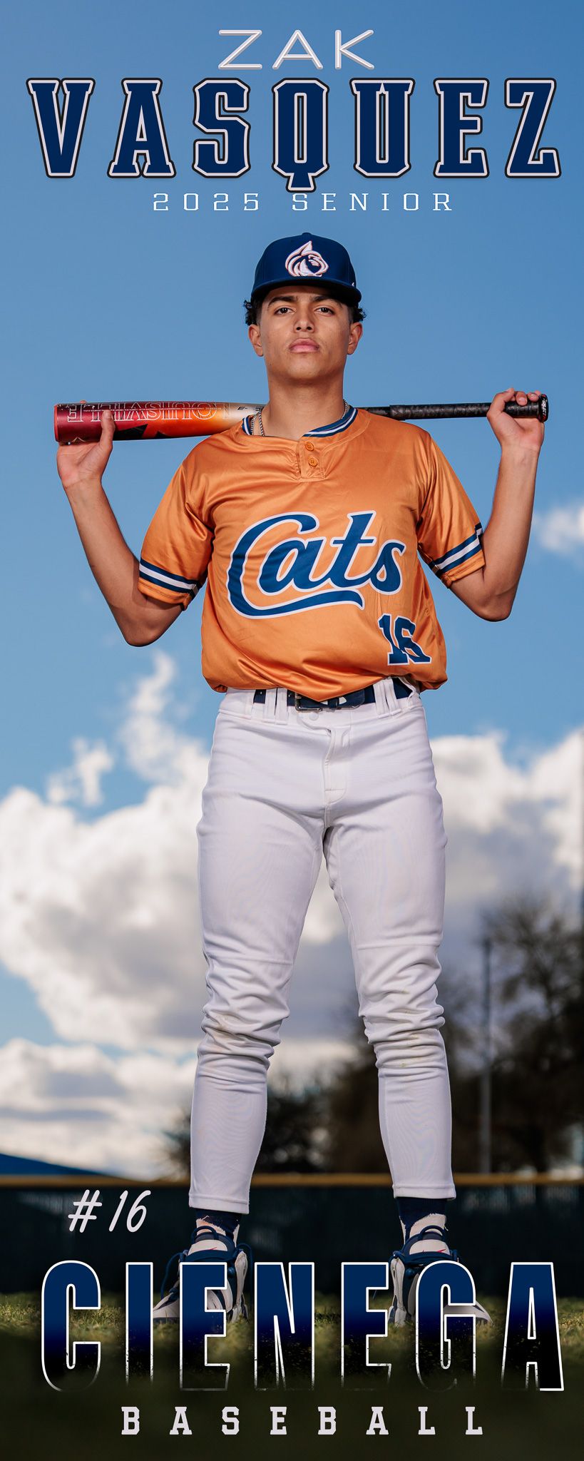 Tucson, Arizona High School Senior Banner, Cienega senior banner, Baseball Banner, Tucson, AZ Sports Photographer