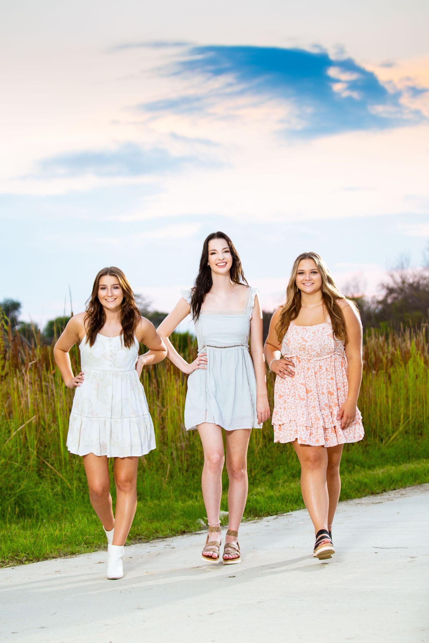 Friendship portraits taken at sunset at Fischer Park in New Braunfels, Texas.