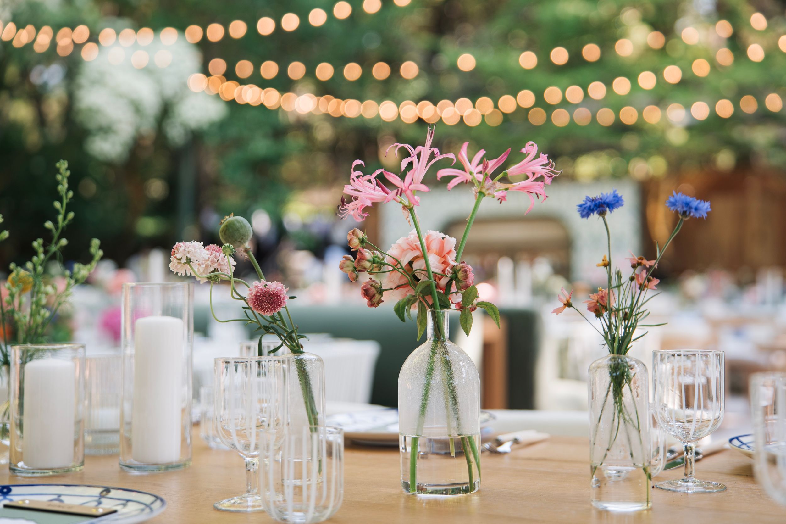 floral wedding decor photographed for a catering company in the bay area