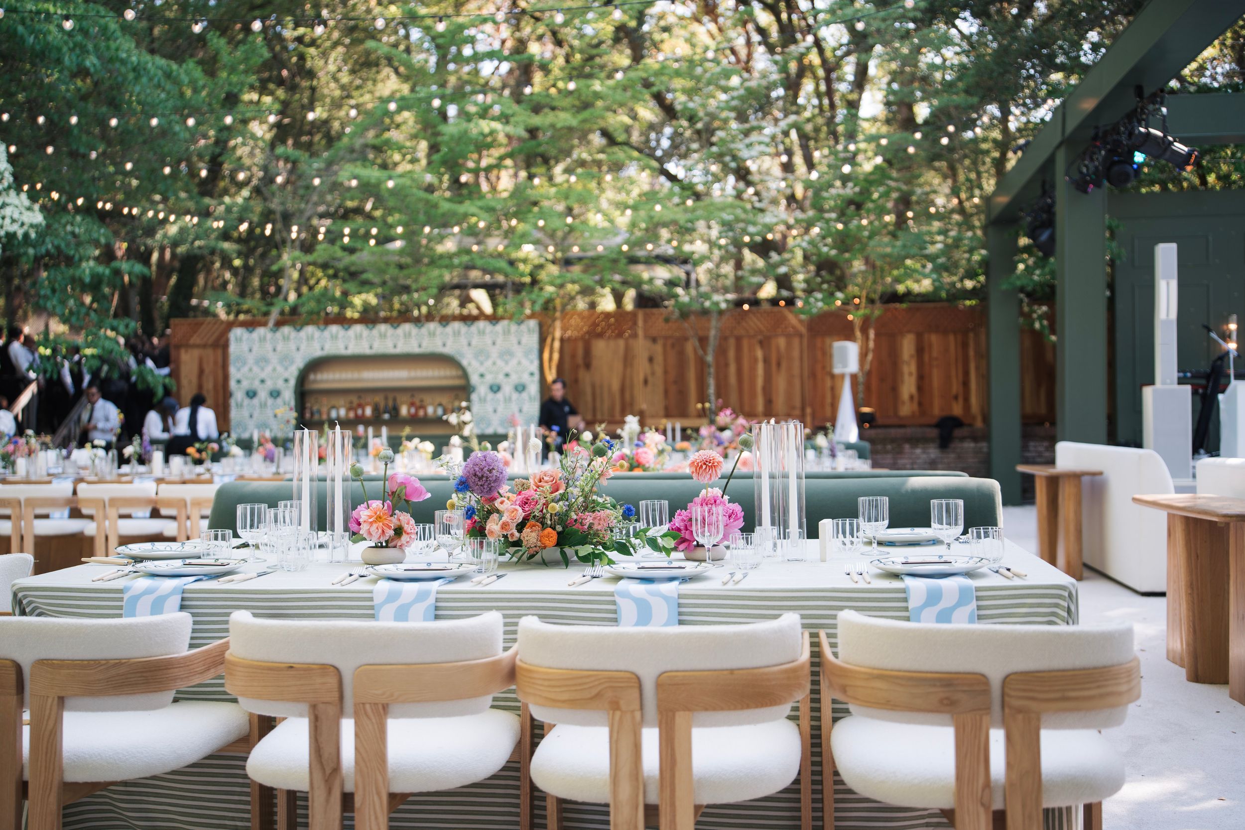 Place setting in the bay area for a wedding, gathering branding imagery for the catering company